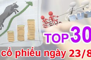 TOP 30 cổ phiếu mạnh nhất và những cổ phiếu khuyến nghị ngày 23/8