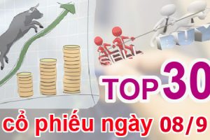TOP 30 cổ phiếu mạnh nhất và những cổ phiếu khuyến nghị ngày 08/9